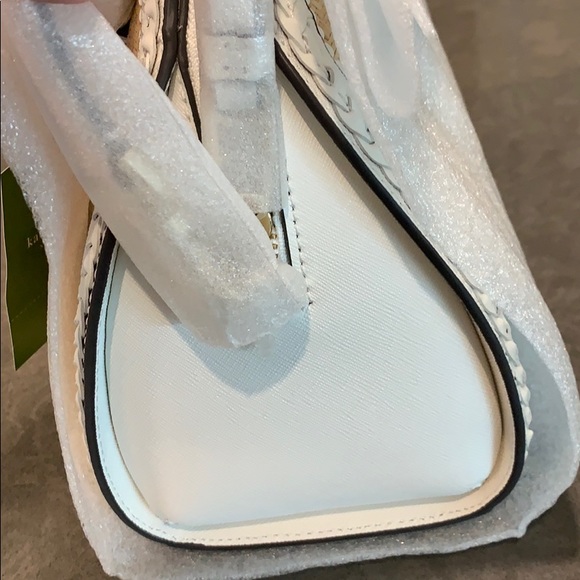 kate spade medium straw leather satchel *NWT*